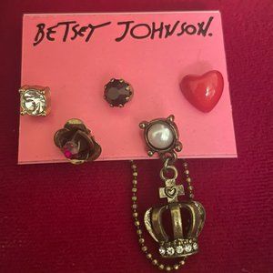 Betsey Johnson mismatched earrings